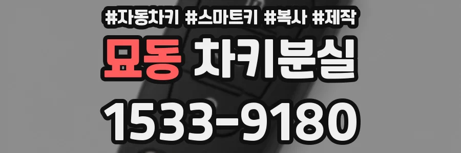 묘동 차키분실