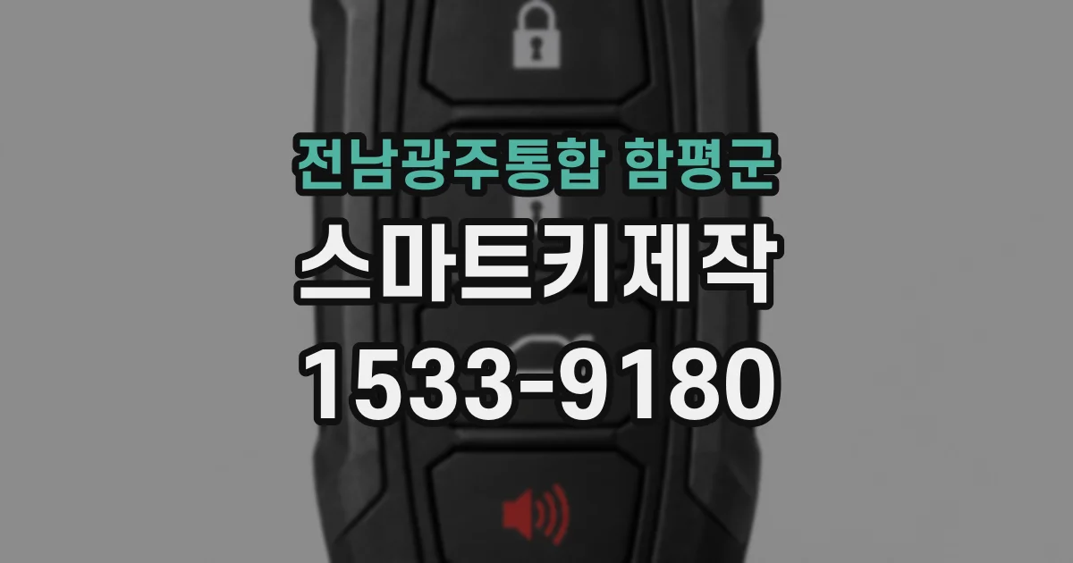 전남광주통합 함평군 스마트키제작