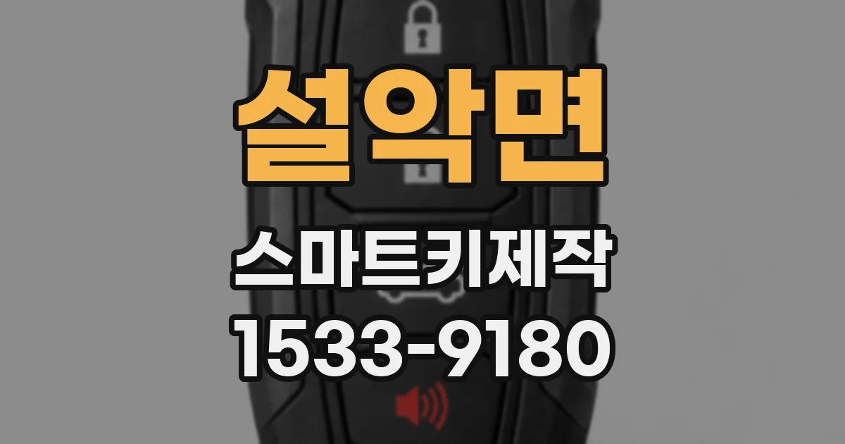 설악면 스마트키제작