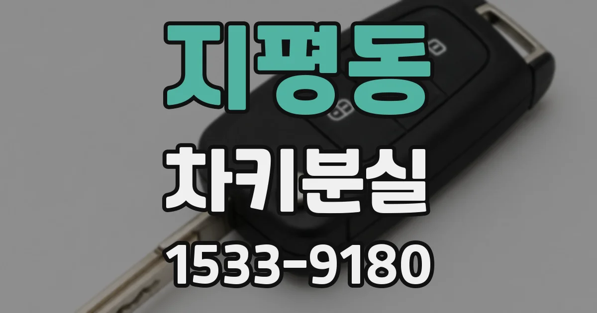 지평동 차키분실