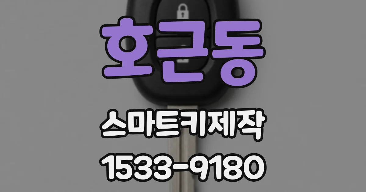 호근동 스마트키제작