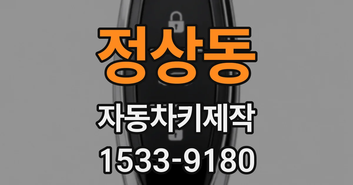 정상동 자동차키제작