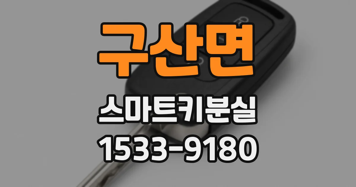 구산면 스마트키분실