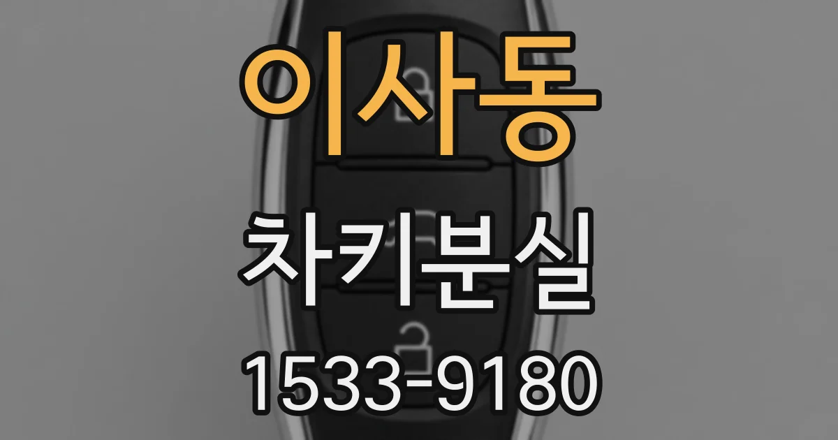 이사동 차키분실