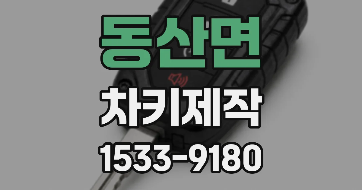 동산면 차키제작