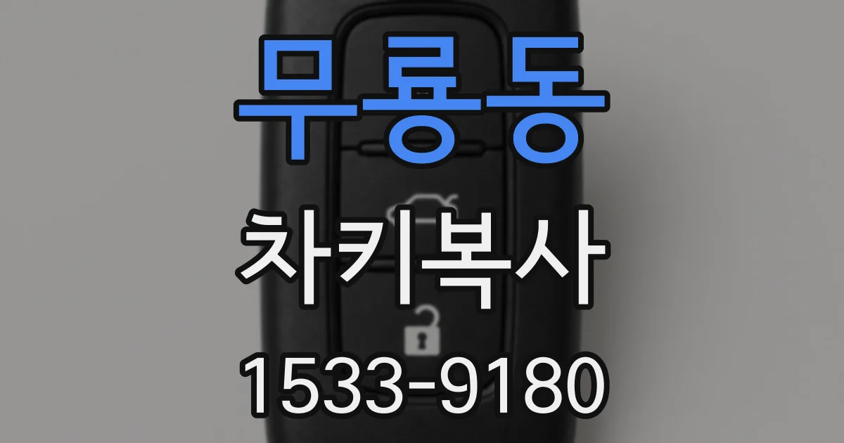 무룡동 차키복사