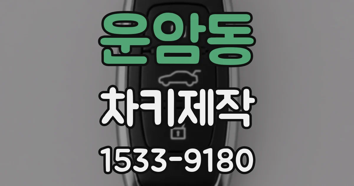 운암동 차키제작