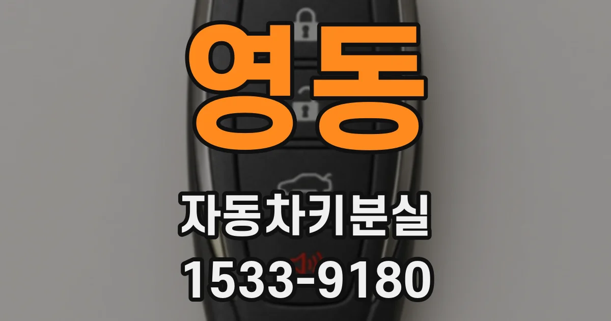 영동 자동차키분실