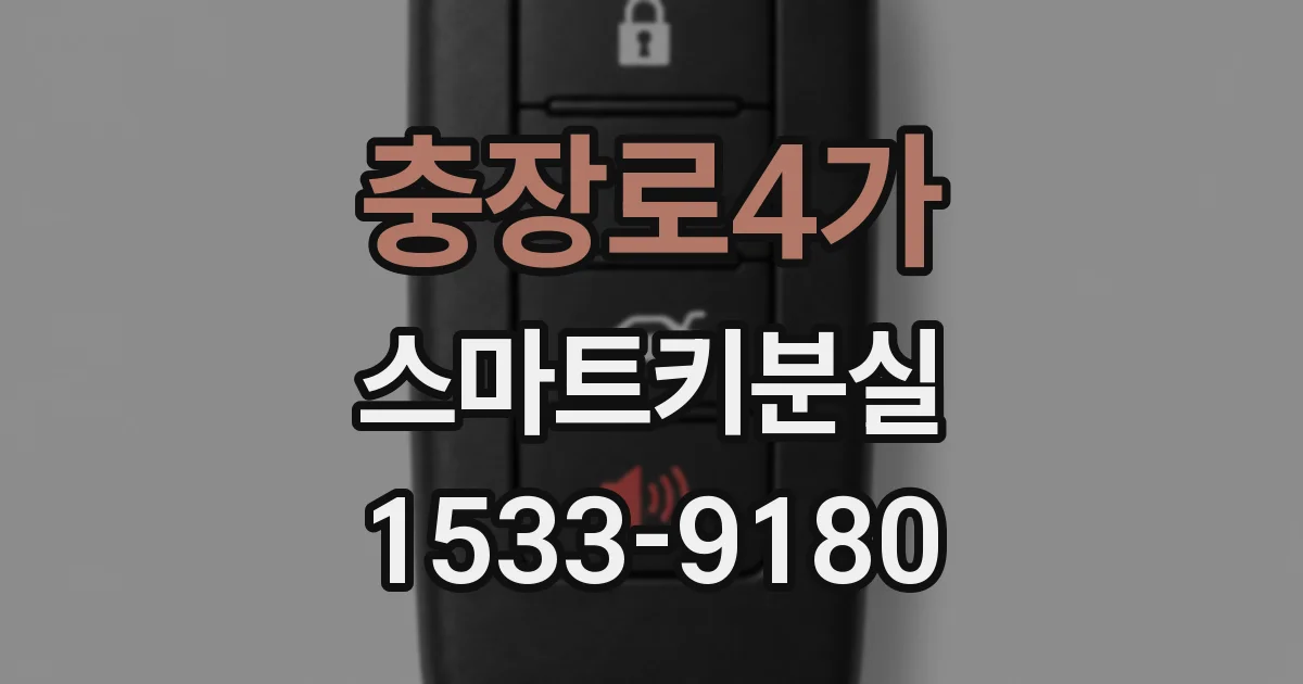 충장로4가 스마트키분실