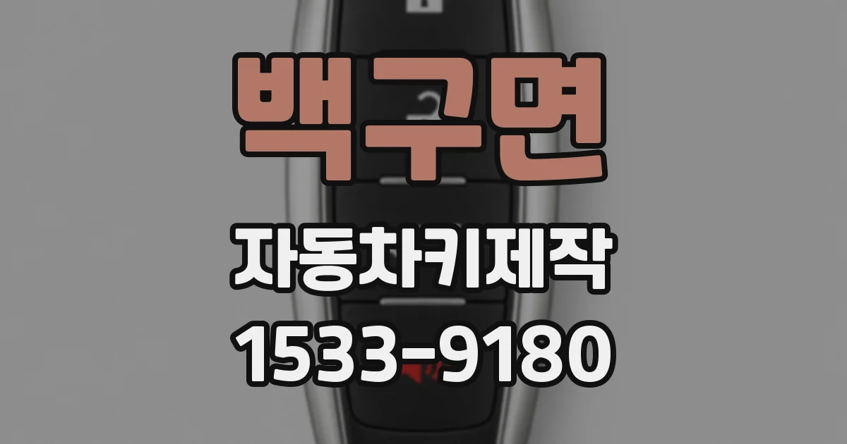 백구면 자동차키제작
