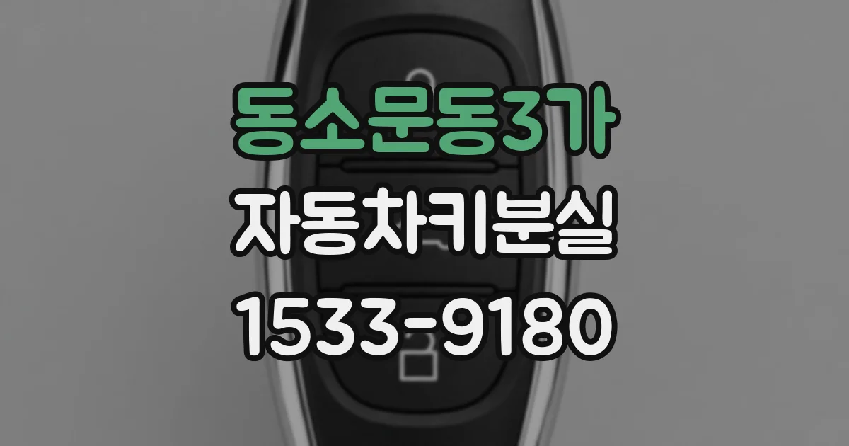 동소문동3가 자동차키분실
