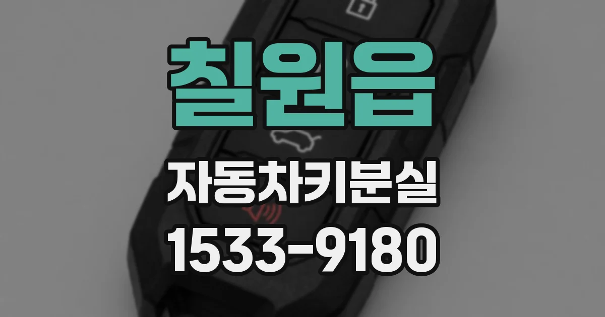 칠원읍 자동차키분실