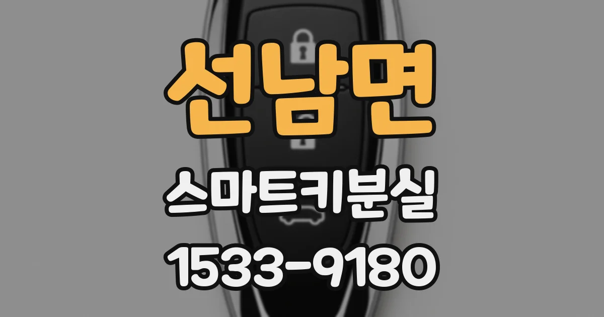 선남면 스마트키분실