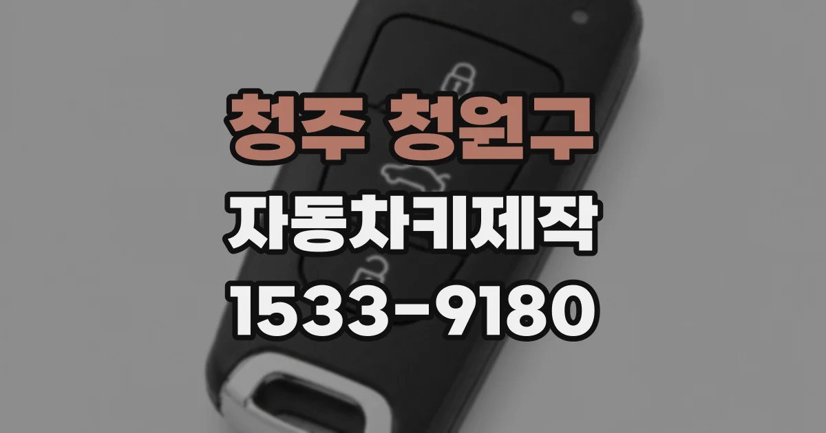 청주 청원구 자동차키제작