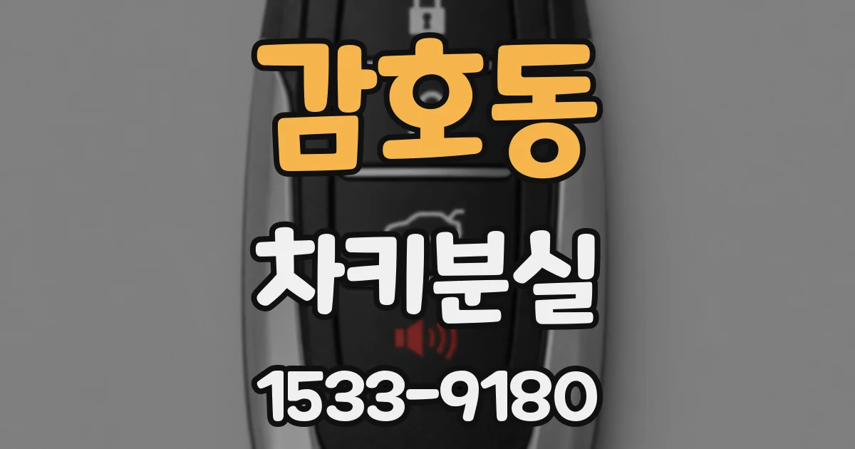 감호동 차키분실