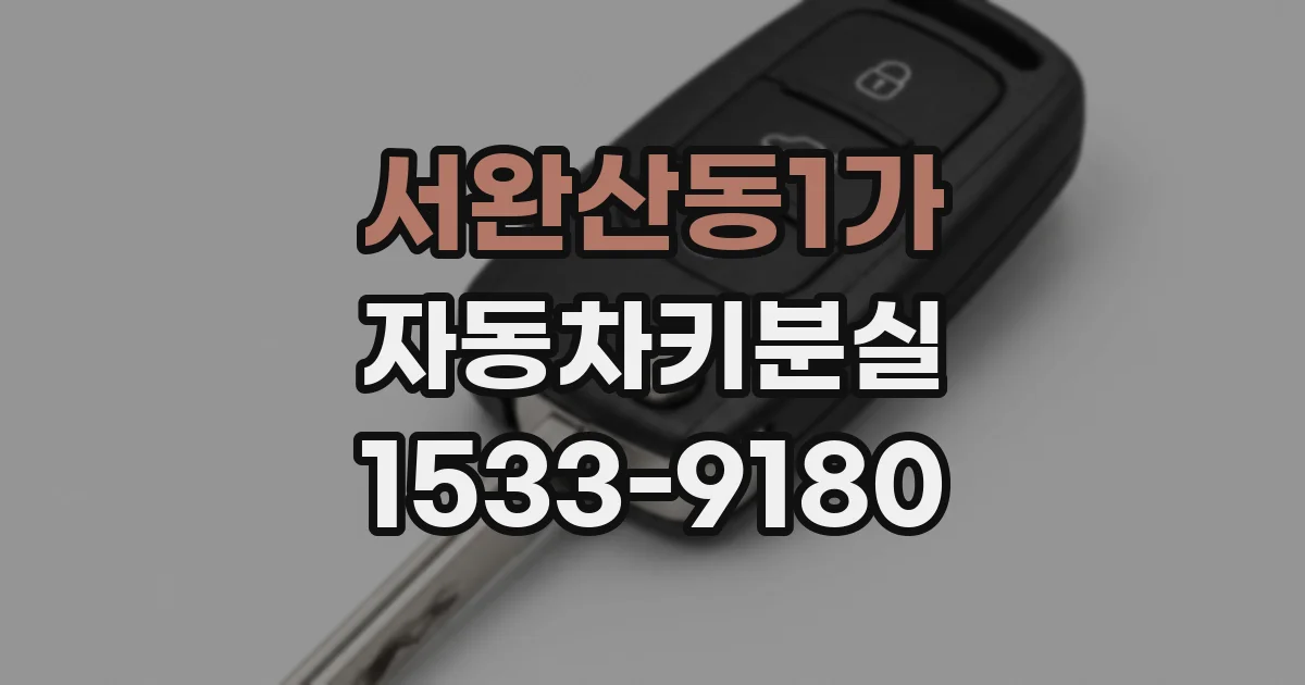 서완산동1가 자동차키분실