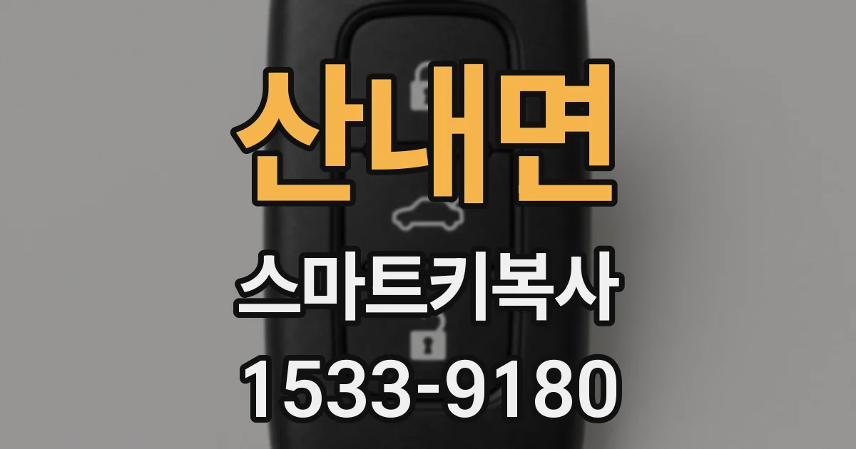 산내면 스마트키복사