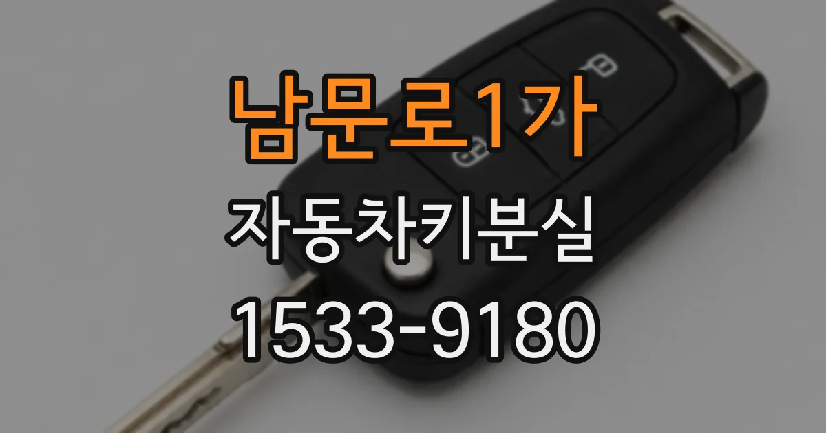남문로1가 자동차키분실