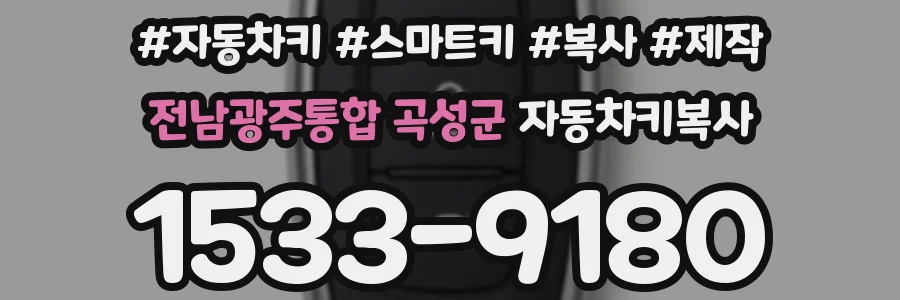 전남광주통합 곡성군 자동차키복사