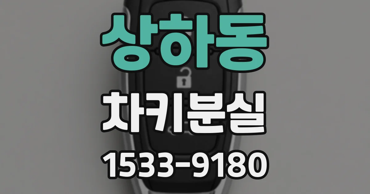 상하동 차키분실