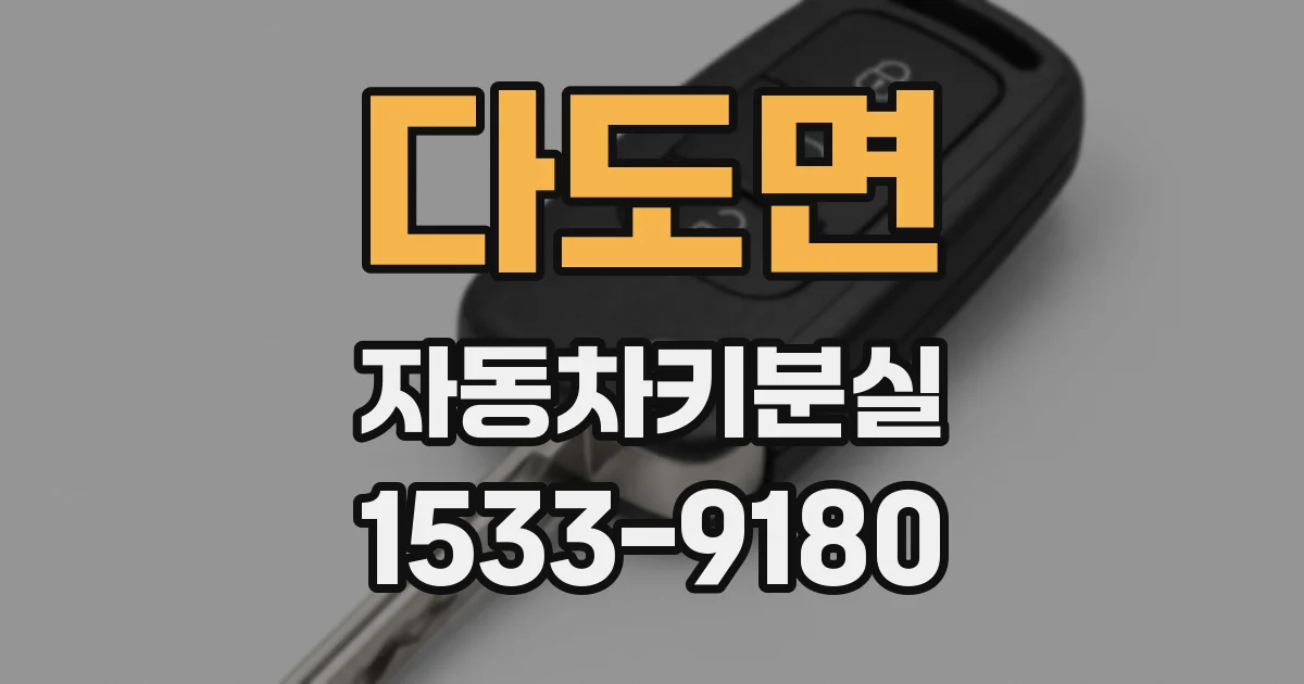 다도면 자동차키분실