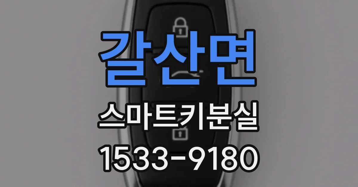 갈산면 스마트키분실