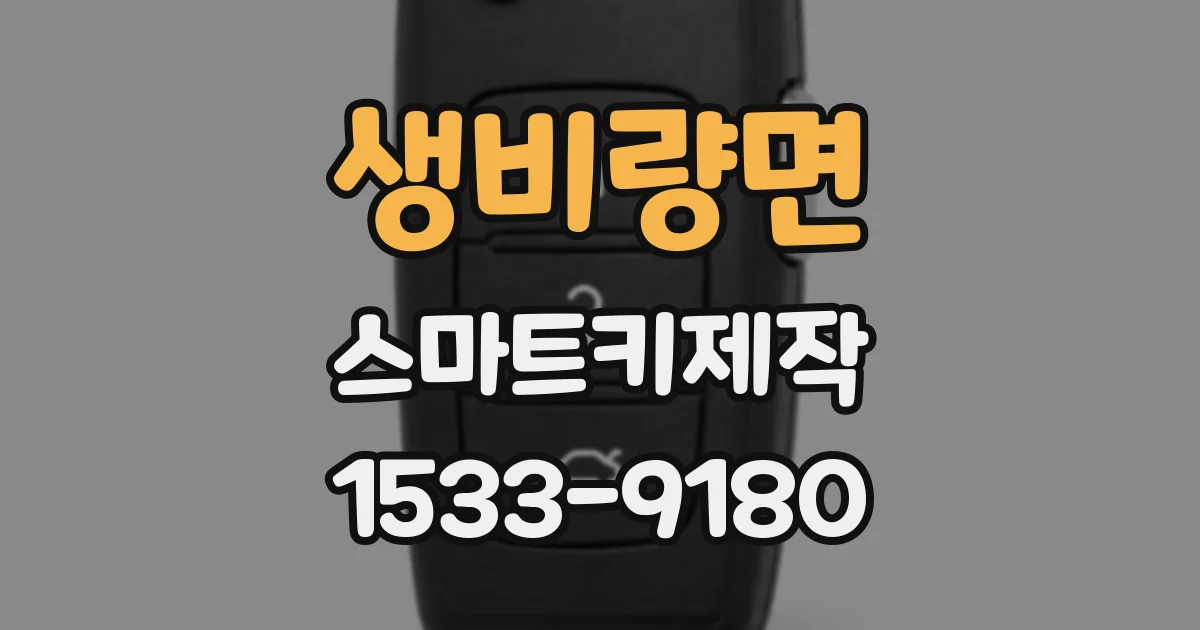 생비량면 스마트키제작
