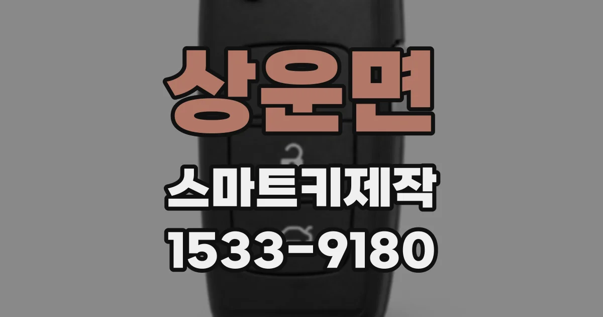 상운면 스마트키제작