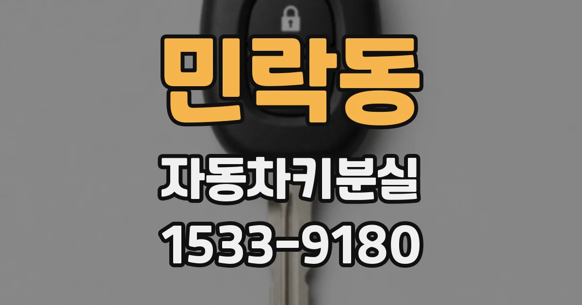 민락동 자동차키분실