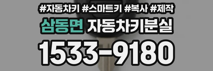 삼동면 자동차키분실
