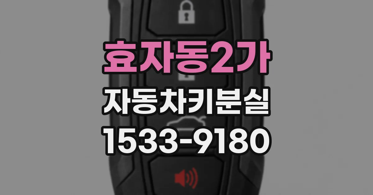 효자동2가 자동차키분실