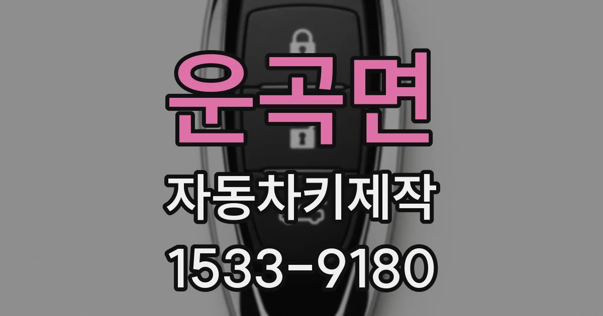 운곡면 자동차키제작