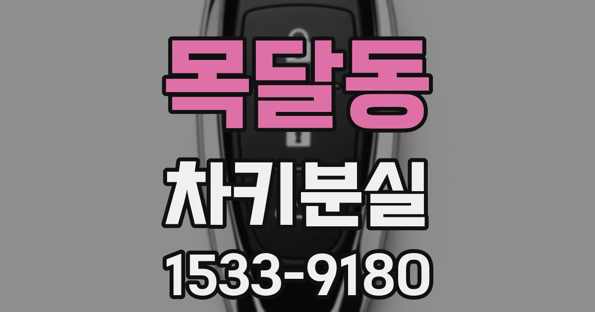 목달동 차키분실