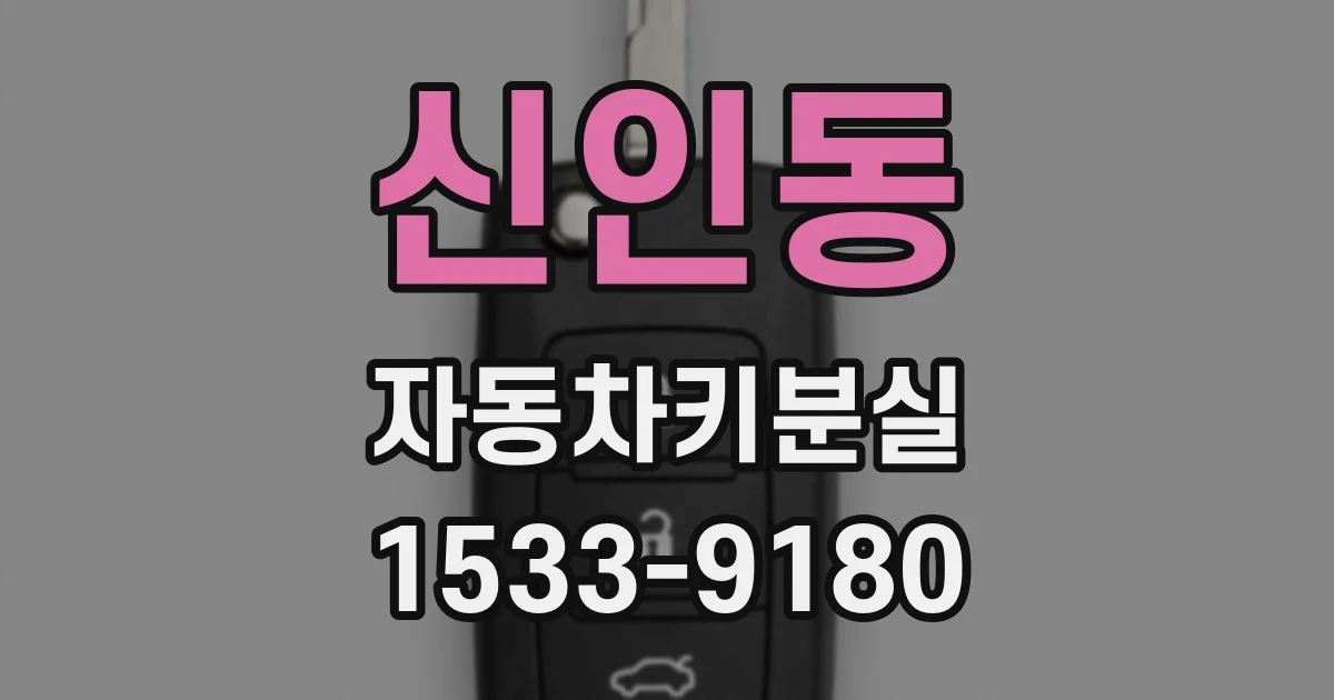 신인동 자동차키분실