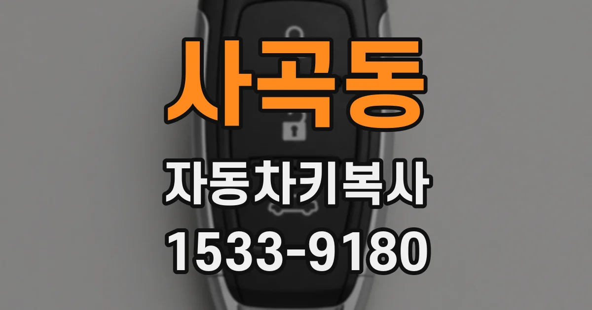 사곡동 자동차키복사