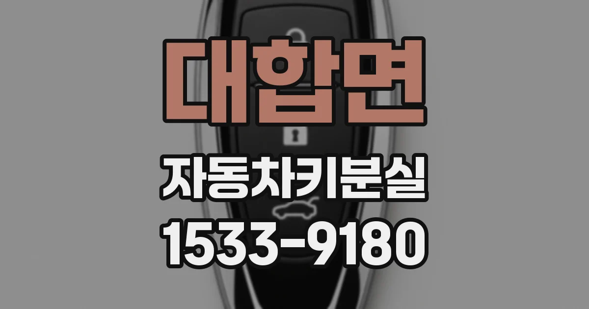 대합면 자동차키분실