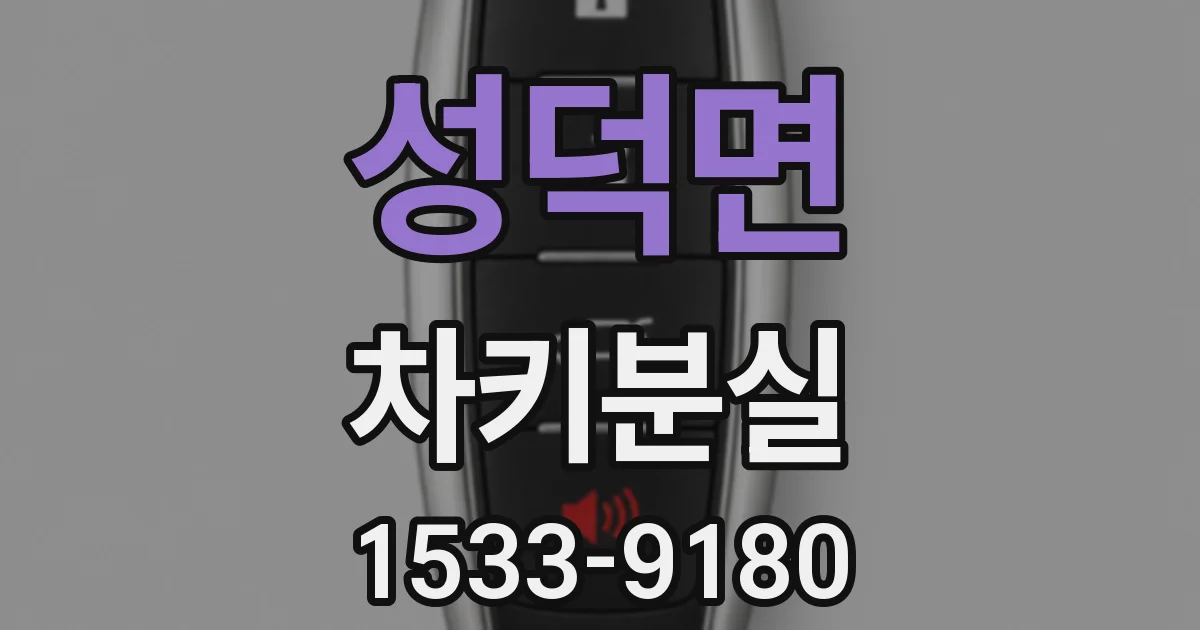 성덕면 차키분실