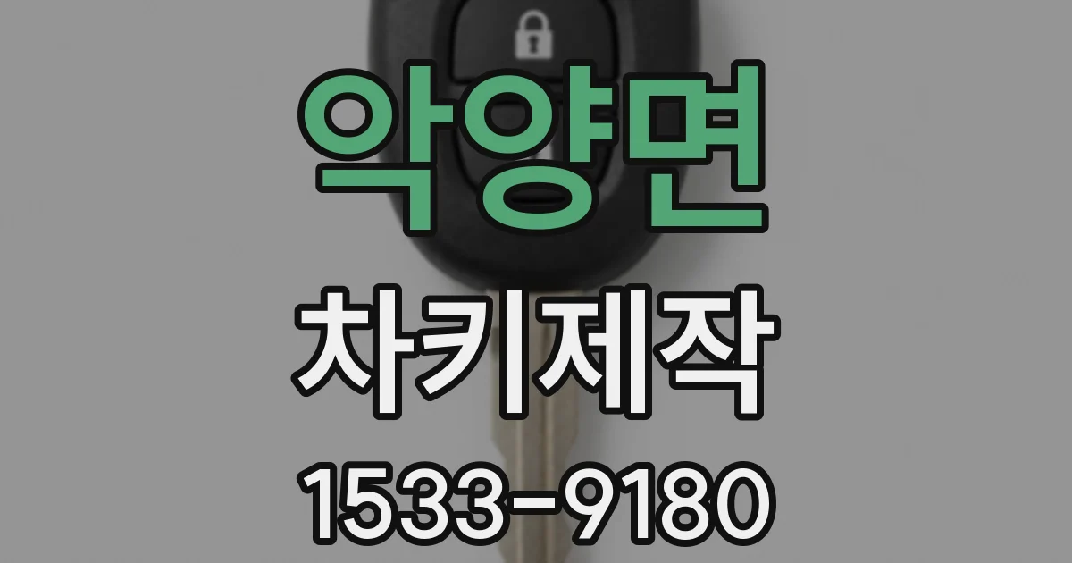 악양면 차키제작