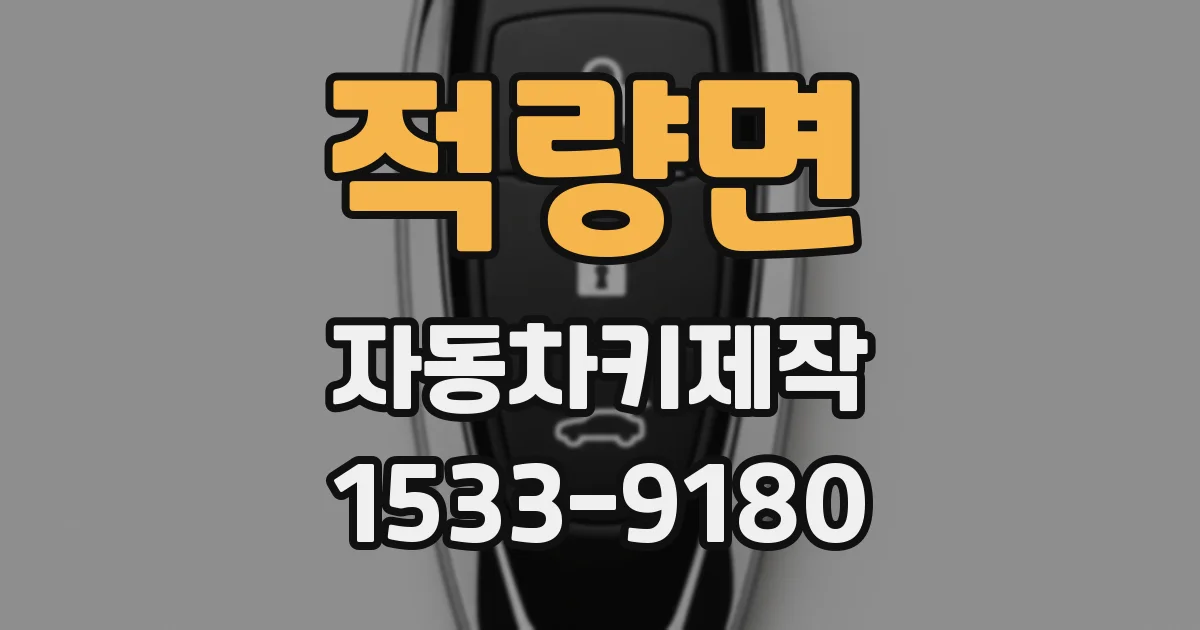적량면 자동차키제작