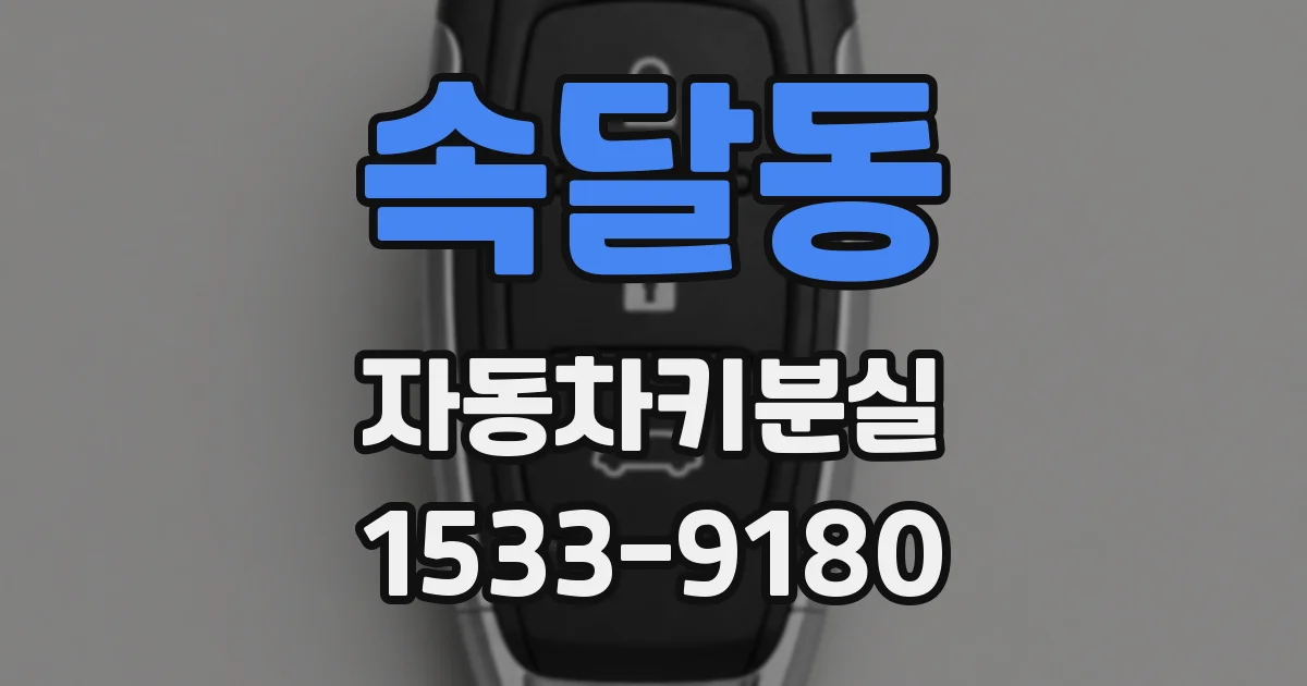 속달동 자동차키분실
