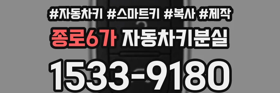 종로6가 자동차키분실