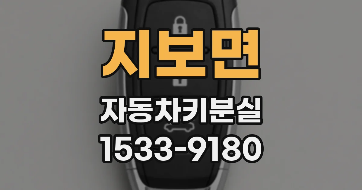 지보면 자동차키분실