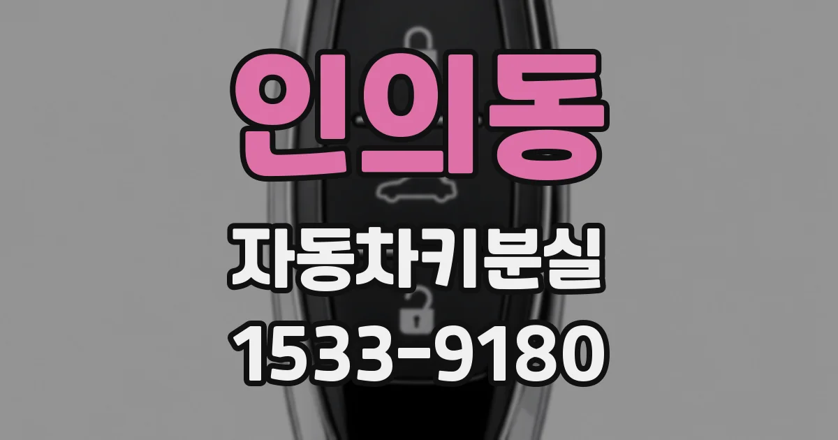 인의동 자동차키분실