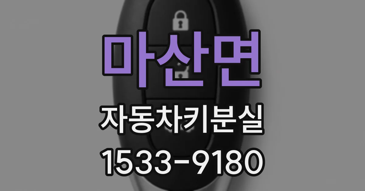 마산면 자동차키분실