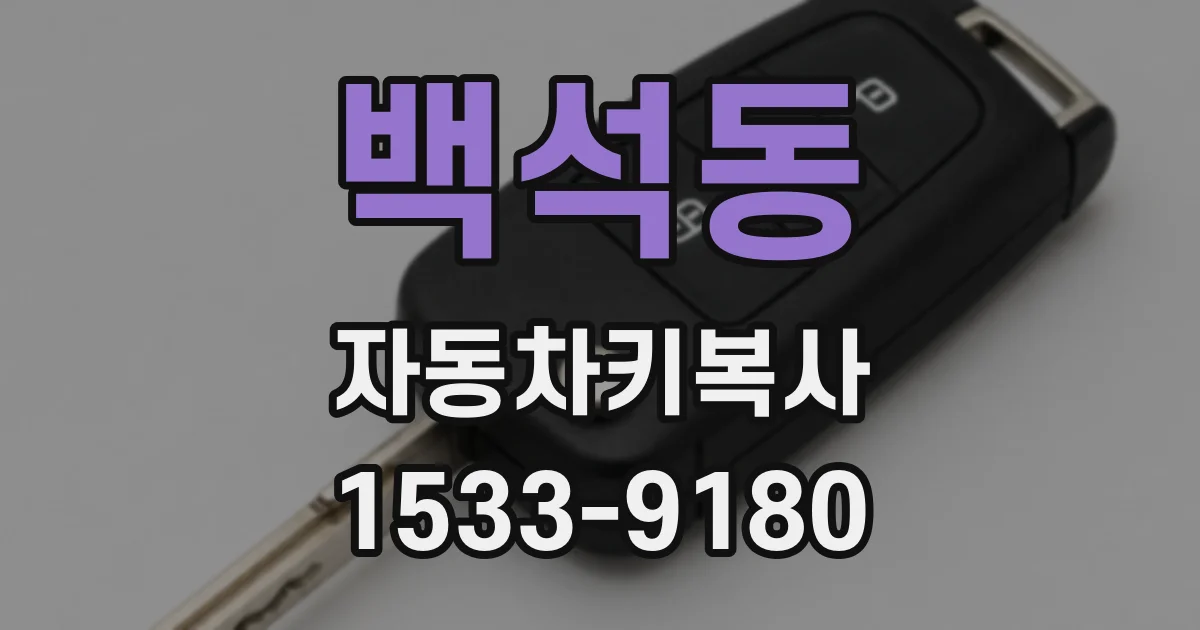 백석동 자동차키복사