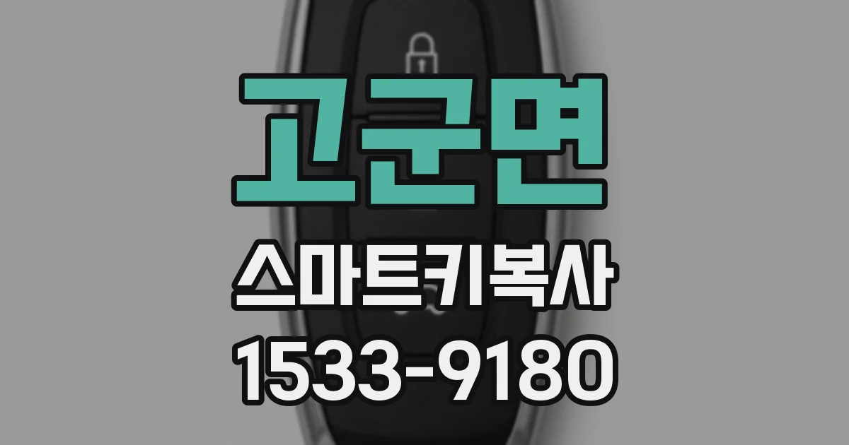 고군면 스마트키복사