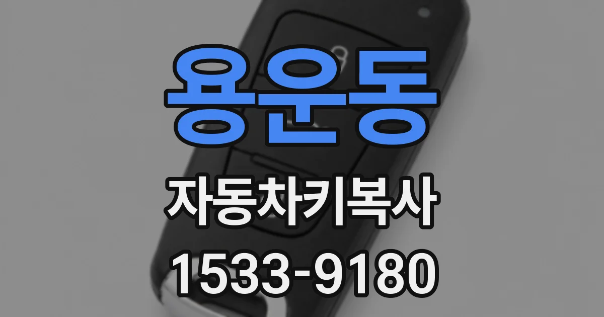 용운동 자동차키복사