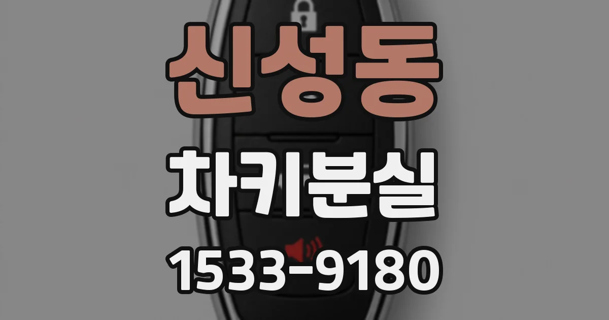 신성동 차키분실