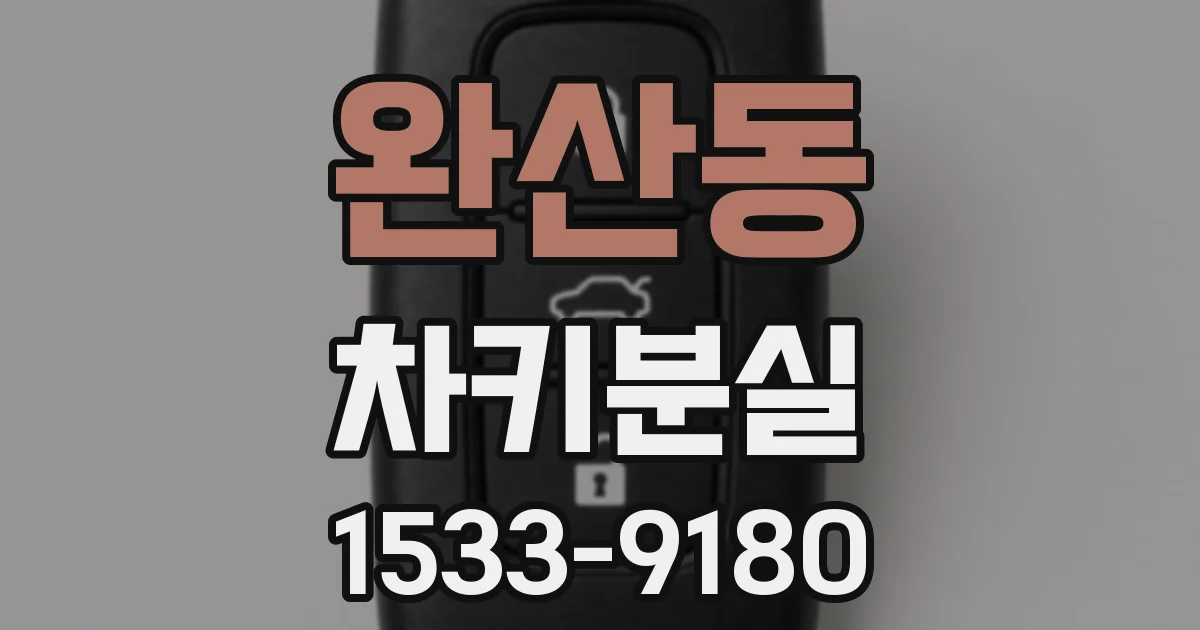 완산동 차키분실