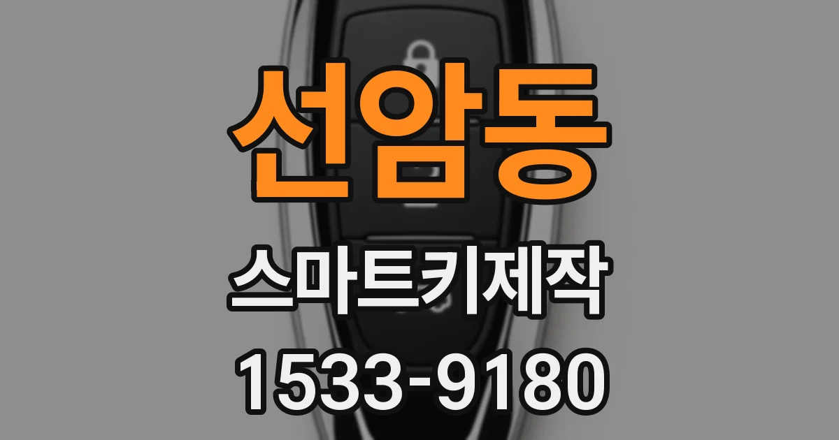 선암동 스마트키제작